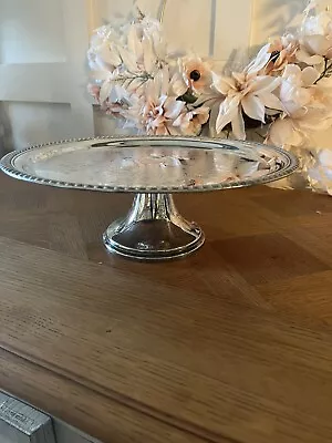 Vintage William Rogers Pedestal Cake Plate Silverplate 842 • $40