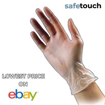 Vinyl Gloves CLEAR Disposable Powder & Latex Free Work Tattoo Food Medical • £4.95