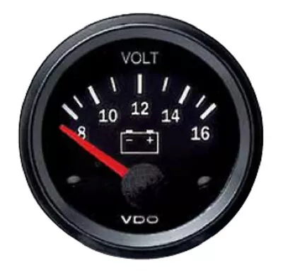 Cockpit Vision VDO Voltmeter 12volt 52mm 2 Inch 8 - 16v Volt Meter 332010004  • $49.99