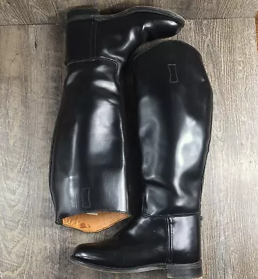 Vintage Northampton Equestrian Boots Women 7 Black Tall Leather Horseback Riding • $149.95