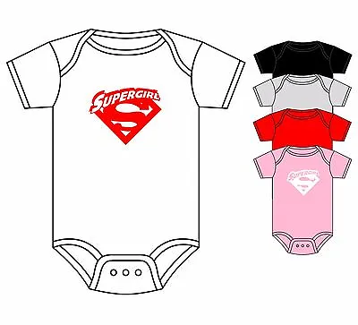 £8.99 • Buy Supergirl Babygrow Dc Comics Wonder Woman Batman Vest Superhero 0-18 M New
