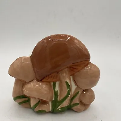 Mushroom Glazed Ceramic Napkin Sponge Holder Vintage 70s Toadstool Retro Kitchen • $12.75