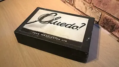 VINTAGE EARLY STYLE WADDINGTONS CLUEDO SMALL BOX BOARD GAME 1940's • £19.95