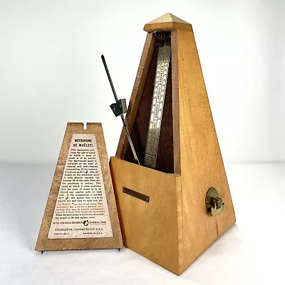 Vintage Seth Thomas Metronome #10 De Maezel Wood Wind Up Model E873-007 Cat 1103 • $39.99