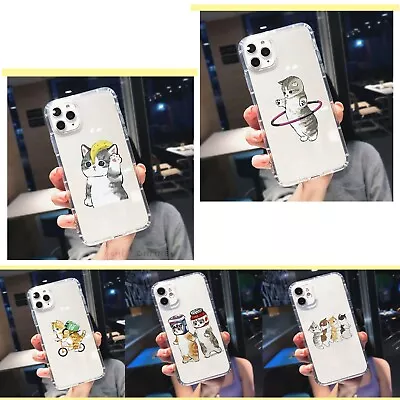 $15.39 • Buy Funny Cute Cat Drawing Case For IPhone 14 PLUS PRO MAX 13 12 11 X SE 2020 XS XR