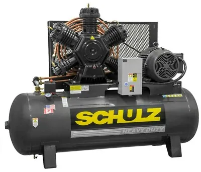 Schulz Air Compressor 20hp 3-phase 120 Gallons Tank- 208-230-460 Volts • $6883
