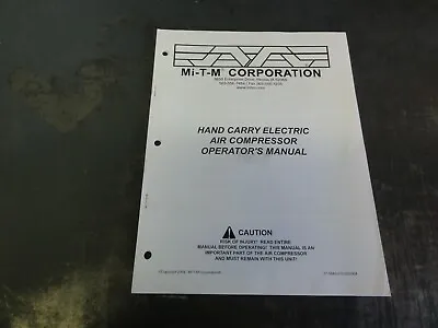 Mi-T-M Hand Carry Electric Air Compressor Operator's Manual • $15