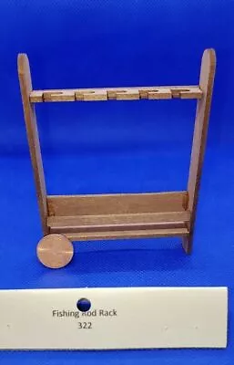 Dollhouse Miniature Fishing Rod Rack -- 1:12 Scale • $14