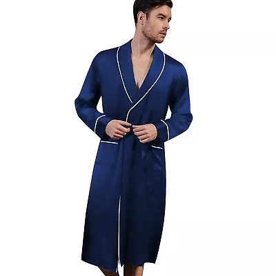 Mens Silk Satin Super Soft Robe  - 5 DAY  DELIVERY   USA -Seller -FAST SHIP !!!! • $19.50