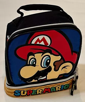 Nintendo Super Mario Dual Compartment Insulated Lunch Bag Lunchbox PERFECT! • $9.99