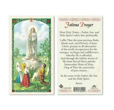 Our Lady Of Fatima - Fatima Prayer - Paperstock Holy Card HC9-010ENL • $1.30