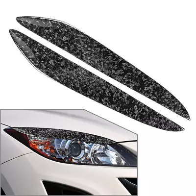 2PCS Car Headlight Eyebrow Eyelid Cover FOR Mazda 3 BL 2009-2013 • $28.49