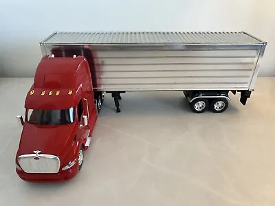 1/32 Scale Diecast New Ray Peterbilt 387 Semi-Tractor Red With Trailer • $21.86