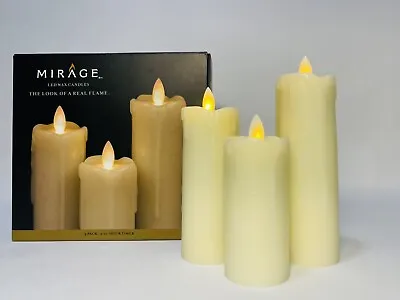 Mirage LED Wax Candles 3 Pack Cream With Timer • $29.99