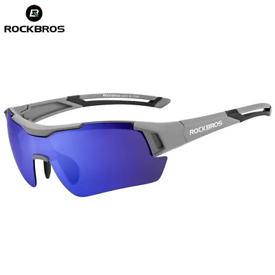 ROCKBROS Cycling Polarised Sunglasses Bicycle Bike Sport Glasses Eyewear Unisex • $4