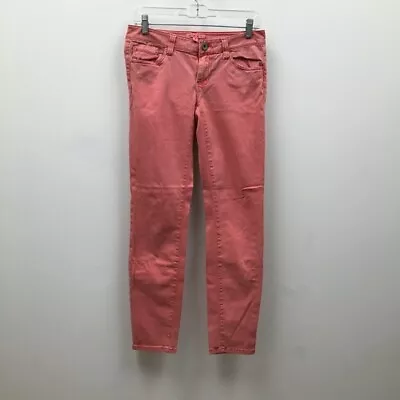 Cabi Womens Pigment Lobster Jeggings Coral Pink Stretch Pockets Denim 2 • $13.92