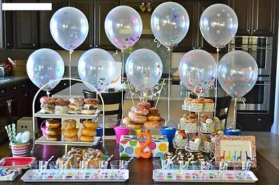 DIY 7  12  36  Clear Latex Balloons Confetti Ballon Party Supplies Baby Shower • $199.95