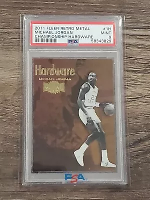 2011 Fleer Retro Championship Hardware #1h Michael Jordan Psa 9 Mint • $1100