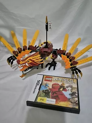 LEGO Ninjago 2507 Fire Temple Dragon Only Retired Flame + Nintendo DS Video Game • $149.99