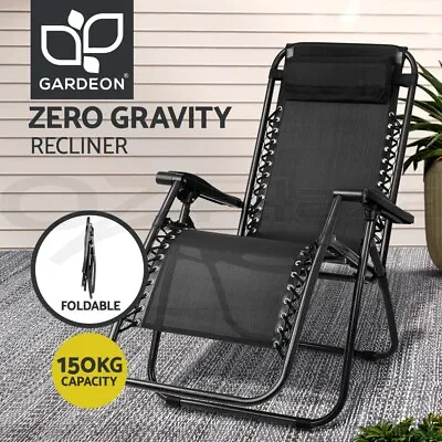 Gardeon Sun Lounge Zero Gravity Chair Outdoor Folding Recliner Reclining Camping • $69.95