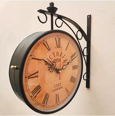 12  Inch Clock London Victoria Station Vintage Retro Wall Clock Christmas Décor • £78.62