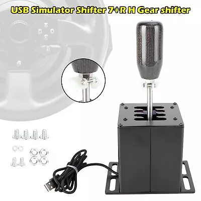 $87.95 • Buy 7+R USB Simulator H Gear Shifter For Logitech T300RS/GT Steering Wheel PC BLK YU