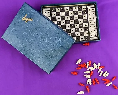 £24.99 • Buy Jaques Travel Chess Blue Boxed Vintage Game London Toys Complete
