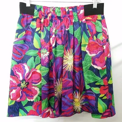ECI New York Multicolor Floral Print Pleated Skirt Women's Size S • $19.99