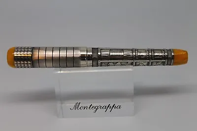 NEW MONTEGRAPPA MEMORY ROLLERBALL PEN SOLID SILVER Xxx/300 MSRP 3750.0 • $2695