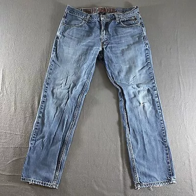 Harley Davidson Jeans Mens 36x32 Blue Biker Bikercore Outdoor Medium Wash • $22.99