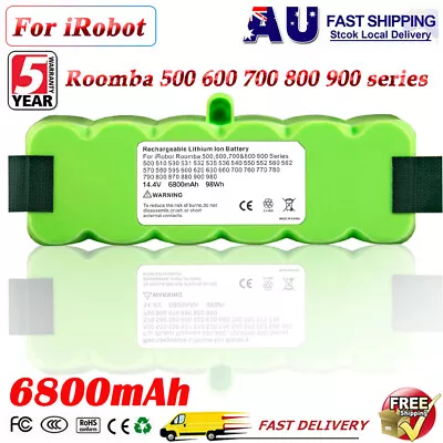6800mAh Li-ion Battery For IRobot Roomba 500 510 537 550 580 630 650 780 880 800 • $40.99