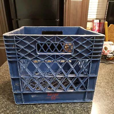 Vintage Turner Plastic Milk Crate Dark Blue • $15.13