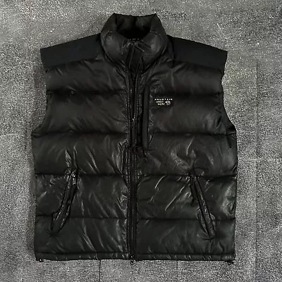 Men's Mountain Hardwear Subzero Black Down Puffer Full Zip Up Vest Jacket Sz L • $79