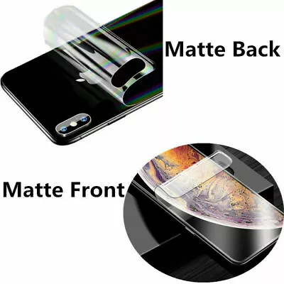 For IPhone 15 14 13 12 11 Pro Max X 8 7 10D Matte Hydrogel Screen Protector Film • £3.95