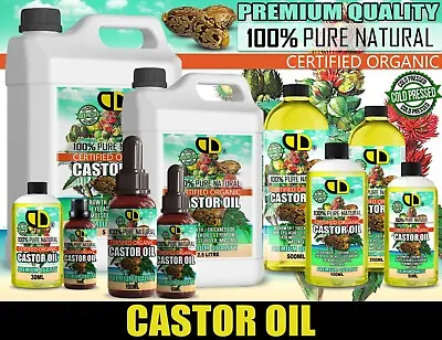 Organic Castor Oil 100% Cold Pressed UndilutedCertified Premium Quality UK • £6.49