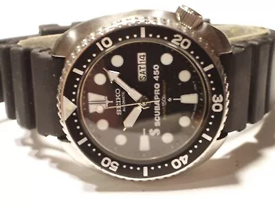 Seiko Rare Vintage Diver 6309-7040 Scubapro 450 Auto 17j Ss Excellent • $349.99