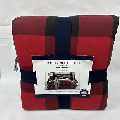 Tommy Hilfiger Buffalo Plaid Flannel King Comforter Set 108inx92in • $139.99