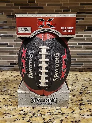 Vintage 2000 Spalding XFL Official Full Size Full Leather Football Brand New!Y2K • $73.23