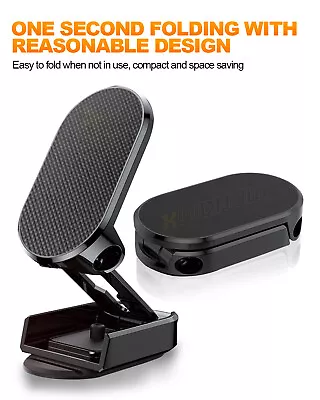 360° Rotation Magnetic Phone Holder Foldable Car Mount Stand Dashboard Universal • $9.20