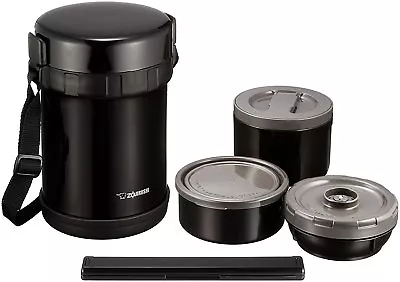 Zojirushi Japan Stainless Thermos Food Jar Lunch Box Navy Black SL-GH18-BA • $81.44