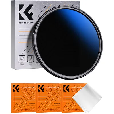 K&F Concept ND2-ND400 Variable Lens Filter 37/49/52/67/77/82mm Neutral Density • $41.79