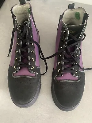 Creative Recreation Designer Purple And Black Leather Upper Lace-up Boots UK 6.5 • £24.20