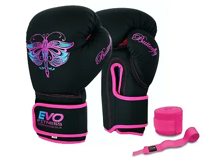 EVO Ladies Boxing Gloves Pink MMA Muay Thai Women Training Sparring UFC Girls • $22.72