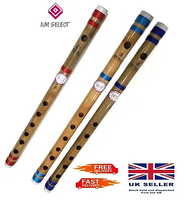 £6.99 • Buy Beginners To Professional Indian Bamboo Flute Bansuri 13 /14  Transverse/Fipple