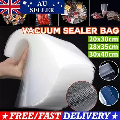 Vacuum Sealer Bags Precut Freezer Food Fresh Saver Storage Commercial Heat Seal • $19.98