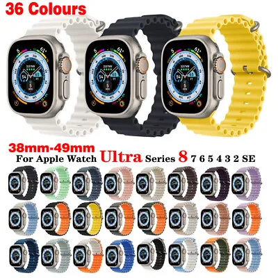$8.79 • Buy For Apple Watch Ultra Series 8 7 6 5 4 3 2 SE Alpine Trail Loop Ocean Band Strap