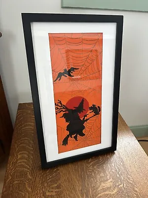 Antique/Vintage Halloween Crepe Paper  Framed • $45