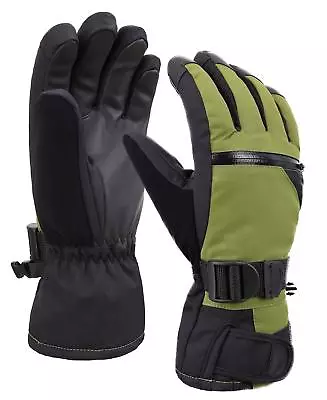 Andorra Men's Thinsulate Touchscreen Zippered Pocket Moss Green Large Ski Gloves • $13.79