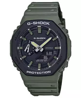 Casio G-shock Ga-2110su-3a  Casioak  Black/green A/d Watch • $92