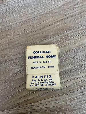 Vintage FAINTEX  USE AS A SMELLING SALTS  Colligan Funeral Home Hamilton Ohio • $10.99